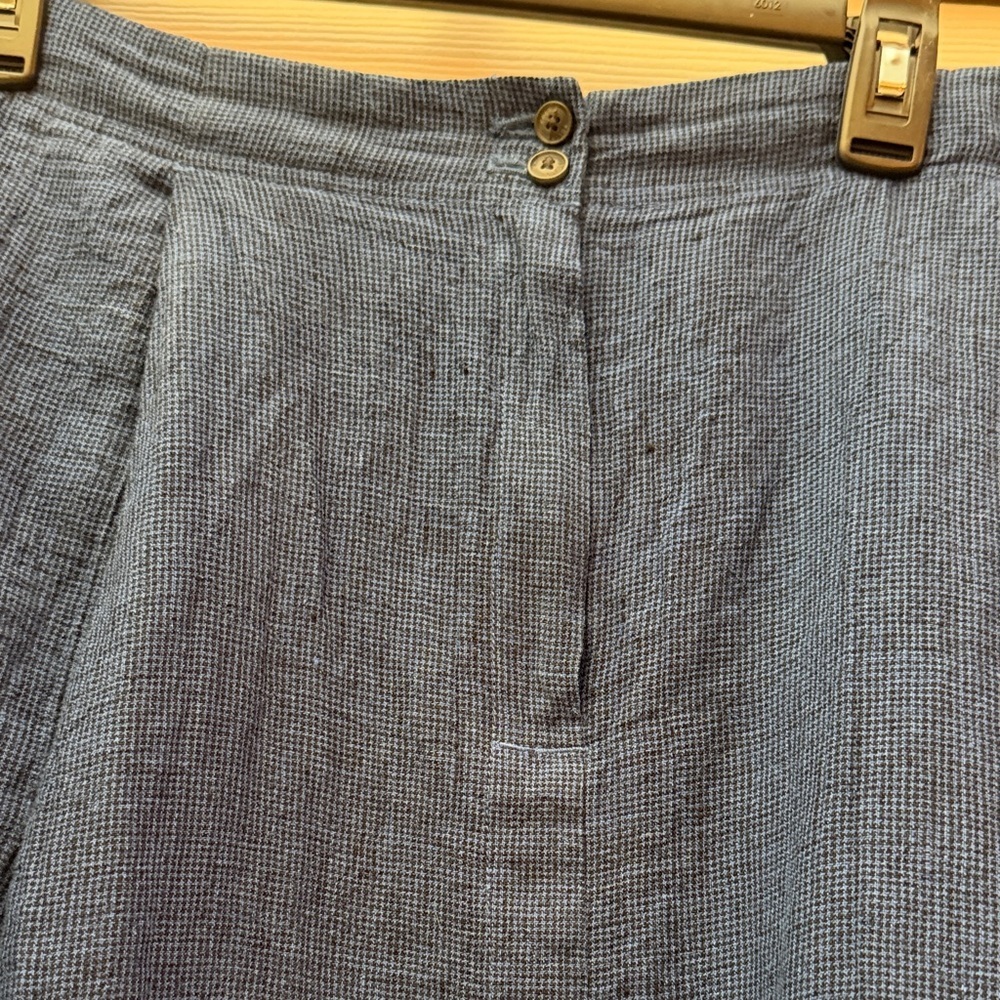 Poetry Deep Blue Midi Skirt, 100% linen, size 16, pockets - Picture 7 of 12
